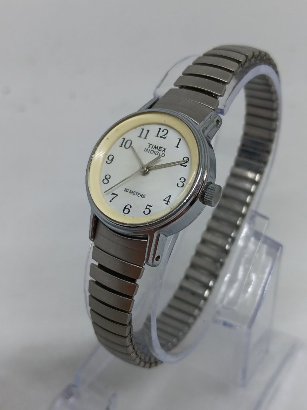 VINTAGE 1999 Timex Indiglo T20441 Women's 24mm Silver Tone Quartz Watch NEW BATT
